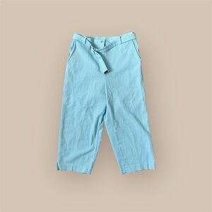 Alfred Dunner Women's Light Blue Checkered Capris